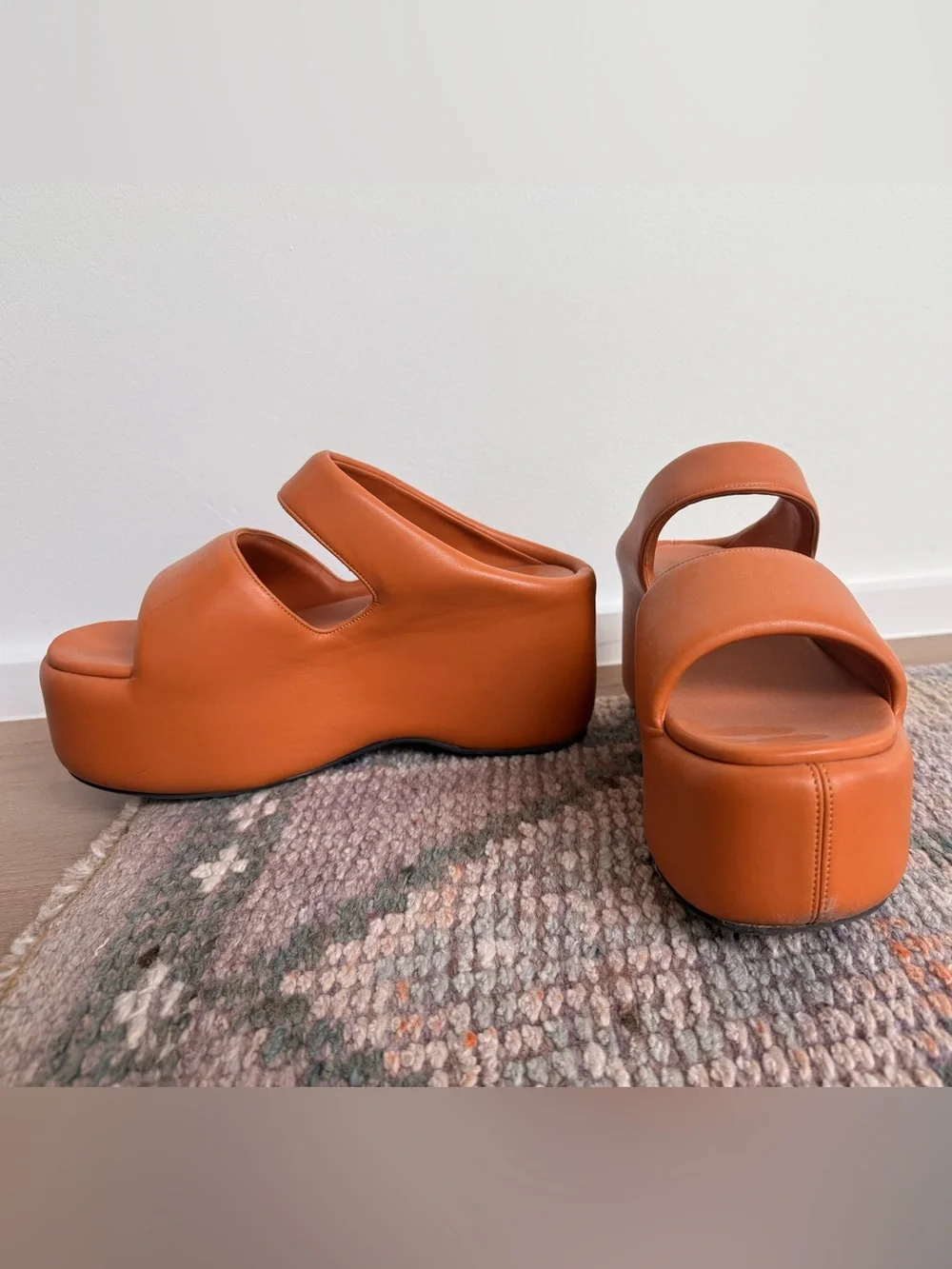 Viral Simon Miller Bubble Vegan Leather Platform Sandals - Caramel Size 9 (39)